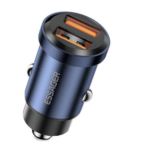 מטען מהיר לרכב 30W עם טעינה מהירה, יציאת USB Type A ויציאת Type C ל- ,iPhone 12, 13, Huawei, Samsung, Xiaomi ועוד. , מטען לרכב מבית סמארטקום . מתאים לשימוש כ מטענים לרכב .