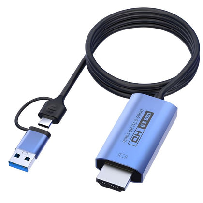 סמארטקום - כבל HDMI - ל-TYPE C ו-USB 3.0 , מתאם וידאו מבית סמארטקום . מתאים לשימוש כ cable hdmi Type c כבל USB כבלים .