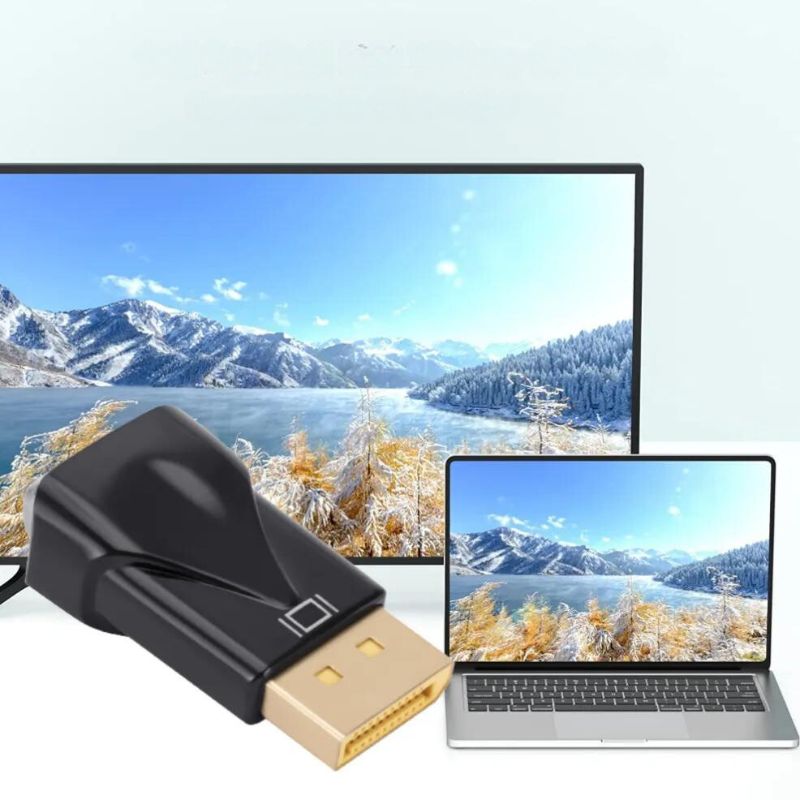 ממיר 1080P DP ל-VGA, מתאם מחבר DisplayPort לזכר חיבור VGA למחשב, מקרן, DVD, טלוויזיה, מחשב נייד ומסך , מתאם וידאו מבית סמארטקום . מתאים לשימוש כ DP מתאמים .