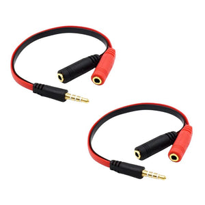 3.5 מ"מ AUX זכר משולב אל שני נקבות (אוניות ומיקרופון) 2 , מתאם אודיו מבית סמארטקום . מתאים לשימוש כ AUX כבל אודיו כבלים מתאמים .