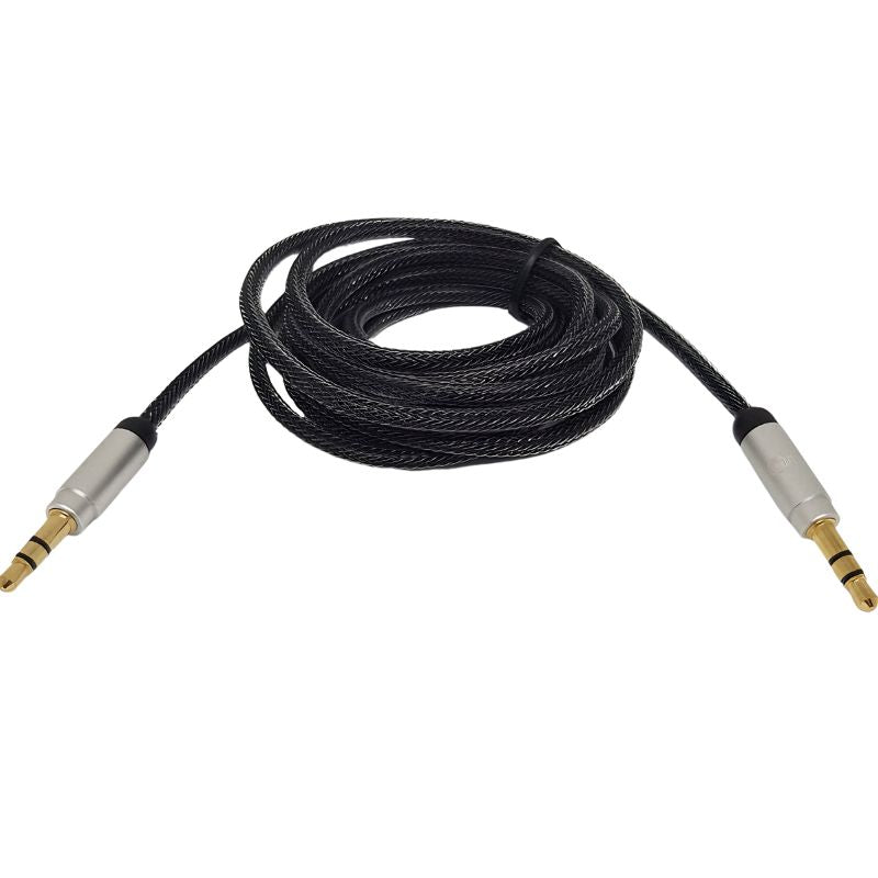 כבל 3.5 מ"מ AUX איכותי לרמקולים 2 מטר , כבל אודיו מבית סמארטקום . מתאים לשימוש כ AUX cable כבל אודיו כבלים .