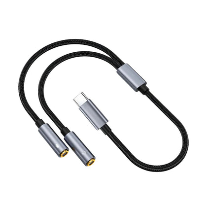 ממיר כרטיס קול חיצוני USB C 7.1 עם צ'יפ HiFi DAC לסמסונג שיאומי אייפד - כניסת USB C, לשני יציאות 3.5mm לחבור אוזניות ומיקרופון