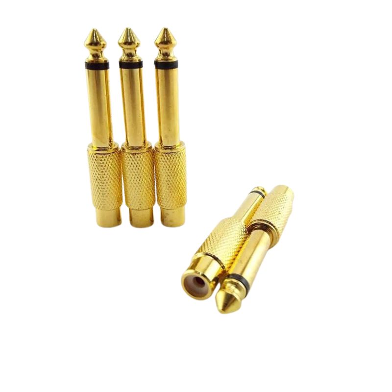 מתאם מונו מוזהב - מ AUX ברוחב 6.35 מ"מ זכר ל RCA נקבה , כבל אודיו מבית סמארטקום . מתאים לשימוש כ AUX RCA אודיו מתאמים .