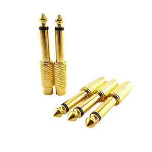 מתאם מונו מוזהב - מ AUX ברוחב 6.35 מ"מ זכר ל RCA נקבה 5 יחידות , כבל אודיו מבית סמארטקום . מתאים לשימוש כ AUX RCA אודיו מתאמים .