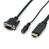 כבל חיבור HDMI ל-VGA באיכות גבוהה עם שידור דיגיטלי לאנלוגי: חוויות צפייה מושלמות וחיבור מהיר עבור מחשבים, מקרנים מסכי מחשב ועוד