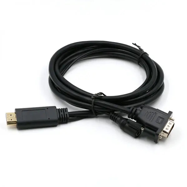 כבל חיבור HDMI ל-VGA באיכות גבוהה עם שידור דיגיטלי לאנלוגי: חוויות צפייה מושלמות וחיבור מהיר עבור מחשבים, מקרנים מסכי מחשב ועוד , כבל וידאו מבית סמארטקום . מתאים לשימוש כ cable hdmi VGA כבל VGA כבלים .