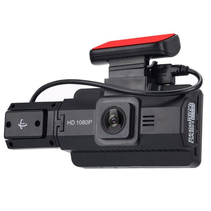 מצלמת דרך מקצועית עם זווית צילום של °DVR HD 1080P ברזולוציה עם ראיית לילה הקלטת לולאה עם חיישן-G אפשרות למצלמה אחורית ומצלמת פנים הרכב.